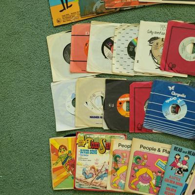 LOT 112L: Assorted Vintage Children VHS Tapes and Vinyl Records