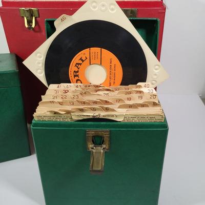 LOT 113L: Three Latched Vinyl Record Box Containers Filled with Assorted Albums