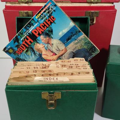LOT 113L: Three Latched Vinyl Record Box Containers Filled with Assorted Albums