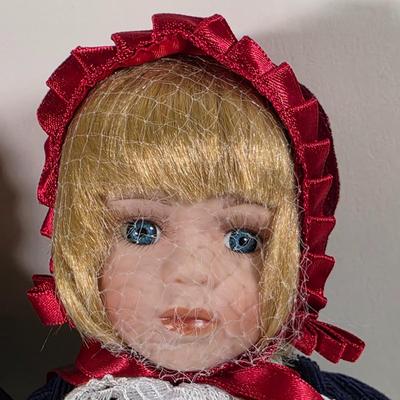 LOT 141D: Vintage Doll Collection W/Basket of Accessories, Including Heritage Signature Collection Erik & Eva Ski Dolls and Merry...