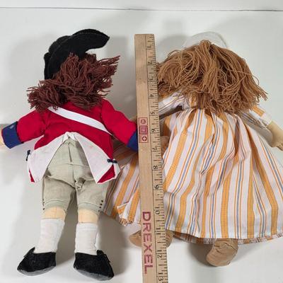LOT 141D: Vintage Doll Collection W/Basket of Accessories, Including Heritage Signature Collection Erik & Eva Ski Dolls and Merry...
