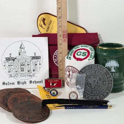 LOT 142D: Collection of Vintage Local Salem County Items, Including A Salem County History Book, Vinyl Records & More