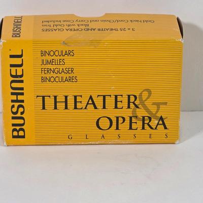 LOT 143D: Bushnell 3 x 25 Theater & Opera Binoculars, Vintage Digital Travel Alarm Clock & More