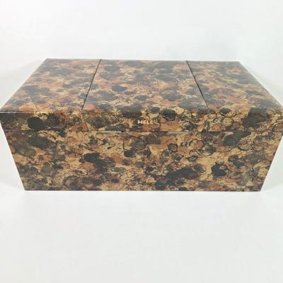 LOT 150D: Vintage Mele Retro Tortoise Print Jewelry Box