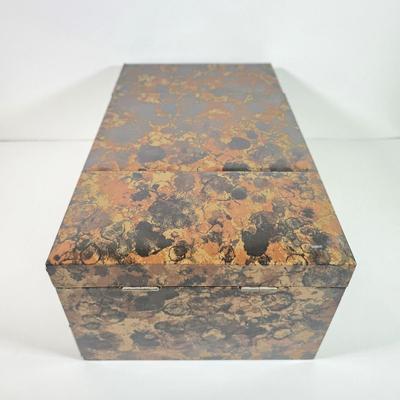 LOT 150D: Vintage Mele Retro Tortoise Print Jewelry Box