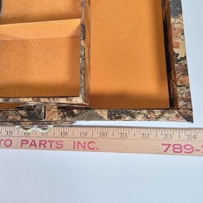 LOT 150D: Vintage Mele Retro Tortoise Print Jewelry Box