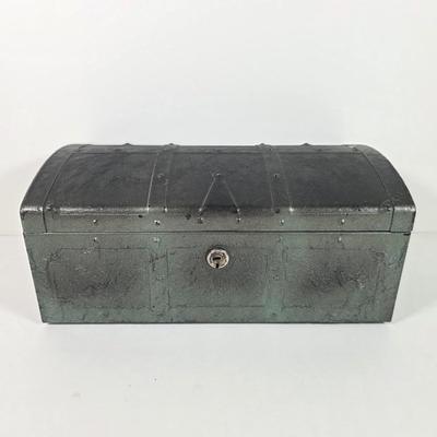 LOT 151D: Vintage Kennedy MFG Storage Box W/Keys, Hinge Lid Pewter Stein, Militiary & Local Business Mugs