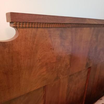 LOT 164X: Antique Wooden Bed with Bedding Included