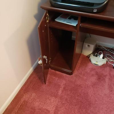 LOT 165X: Sauder Wooden Computer Desk with Hutch