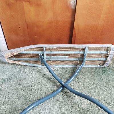 LOT 168Y: Vintage Metal Folding Ironing Board with Black&Decker Iron