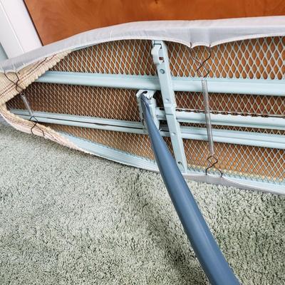 LOT 168Y: Vintage Metal Folding Ironing Board with Black&Decker Iron