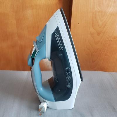 LOT 168Y: Vintage Metal Folding Ironing Board with Black&Decker Iron