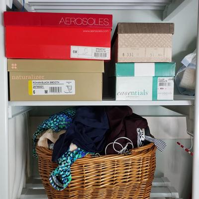 LOT 174Y: Closet Contents; Assortment of Women's Clothing, Shoes, and More