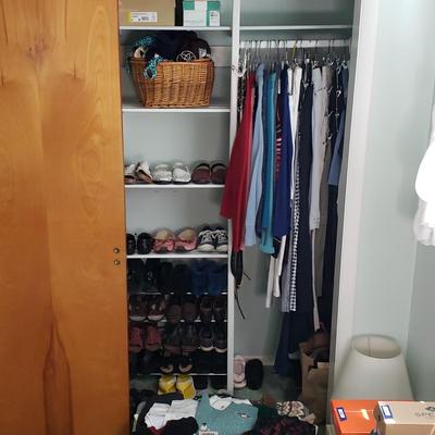 LOT 174Y: Closet Contents; Assortment of Women's Clothing, Shoes, and More