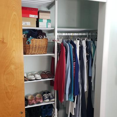 LOT 174Y: Closet Contents; Assortment of Women's Clothing, Shoes, and More