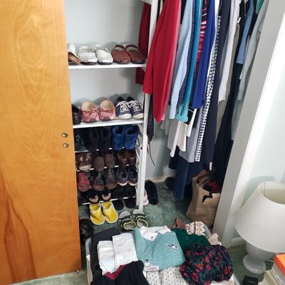 LOT 174Y: Closet Contents; Assortment of Women's Clothing, Shoes, and More
