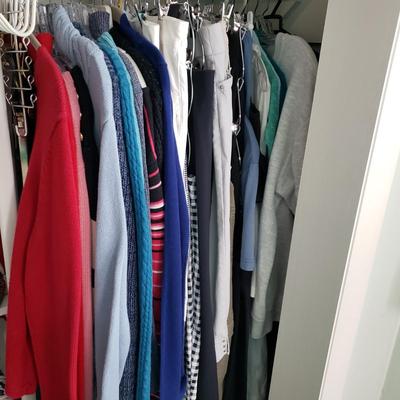 LOT 174Y: Closet Contents; Assortment of Women's Clothing, Shoes, and More
