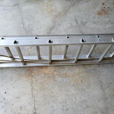 LOT 201G: Twelve Step Metal Extension Ladder