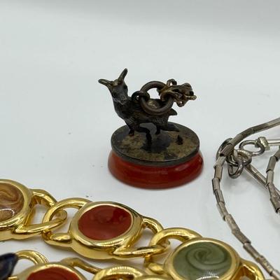 LOT 219J: Collection of Necklaces & More in Autumn Tones