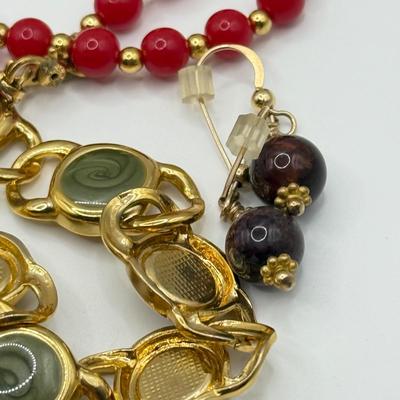 LOT 219J: Collection of Necklaces & More in Autumn Tones