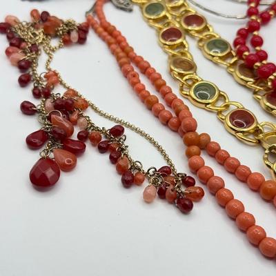 LOT 219J: Collection of Necklaces & More in Autumn Tones