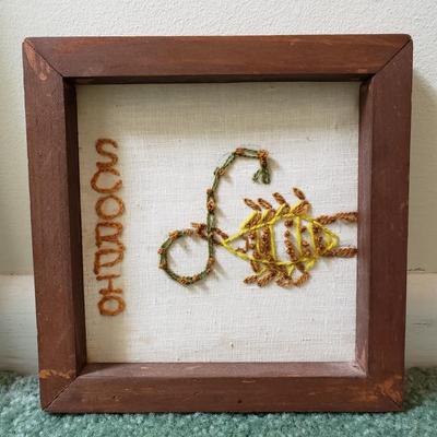 LOT 223Z: Vintage Crewel and Embroidery Framed Work