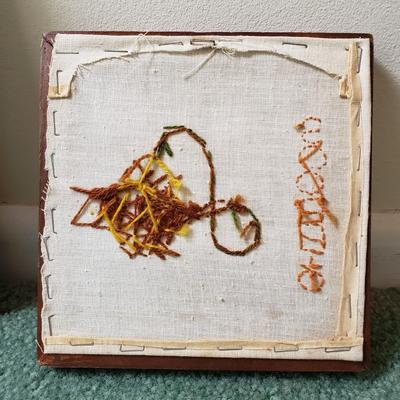 LOT 223Z: Vintage Crewel and Embroidery Framed Work