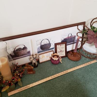 LOT 224Z: Large Assortment of Rustic Home Decor