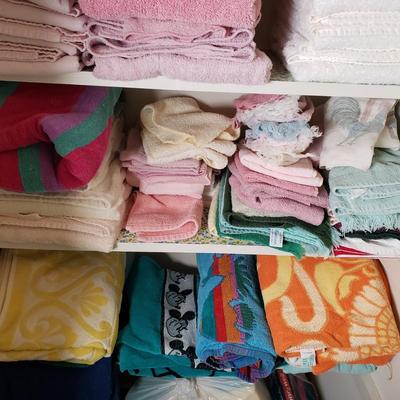 LOT 225: Closet Cleanout; Vintage Linens, Towels, and More