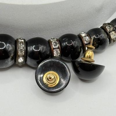 LOT 246J: Beaded Necklace, Bows, 1928 Necklace & Pierced Earrings