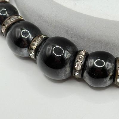 LOT 246J: Beaded Necklace, Bows, 1928 Necklace & Pierced Earrings