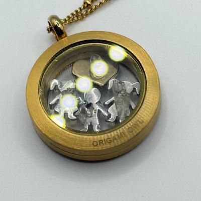 LOT 248J: Grandma Necklaces: Linked Hearts & Origami Owl