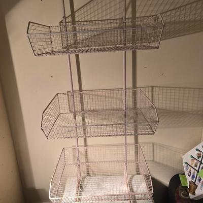 Pink basket shelf