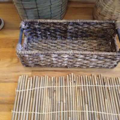 Lot of Rustic Woven Decor & Natural Accents