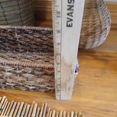 Lot of Rustic Woven Decor & Natural Accents