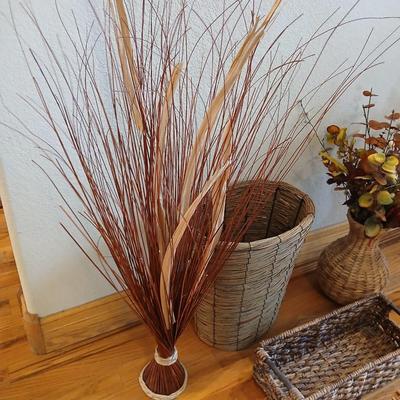 Lot of Rustic Woven Decor & Natural Accents