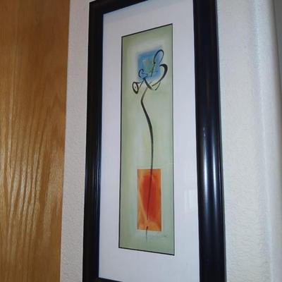 “Jazz Trumpet” by Alfred Gockel – Framed Art Print from Gockel’s Panels Series With a small electric lamp