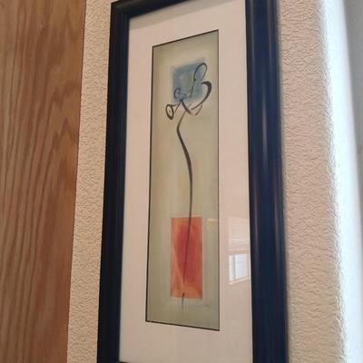 “Jazz Trumpet” by Alfred Gockel – Framed Art Print from Gockel’s Panels Series With a small electric lamp