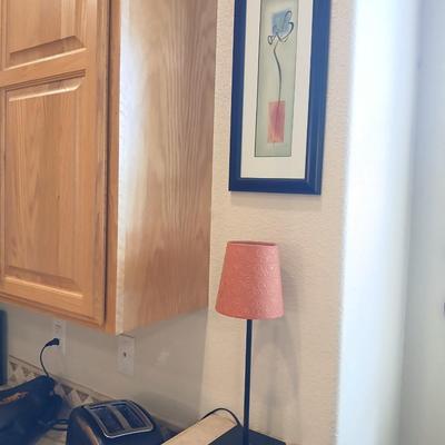 “Jazz Trumpet” by Alfred Gockel – Framed Art Print from Gockel’s Panels Series With a small electric lamp