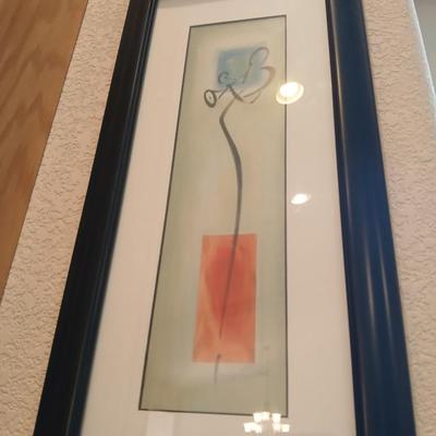 “Jazz Trumpet” by Alfred Gockel – Framed Art Print from Gockel’s Panels Series With a small electric lamp