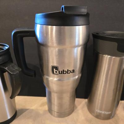 Lot of 8 Insulated Travel Mugs – Coldwell Banker, Bubba, Contigo - 6 are brand new!