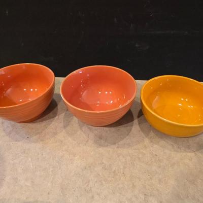 Lot of Colorful Stoneware Dishes – Plates & Bowls