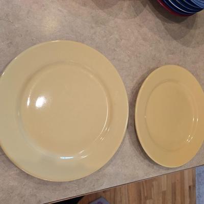 Lot of Colorful Stoneware Dishes – Plates & Bowls