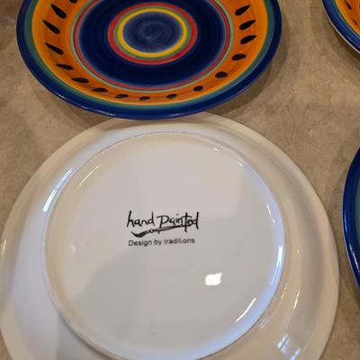 Lot of Colorful Stoneware Dishes – Plates & Bowls