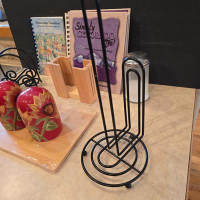 Kitchen Essentials Lot – Cookbooks, Sunflower Canisters, and More