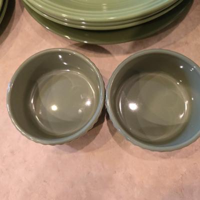 Green Dinnerware Set Mixed brands–