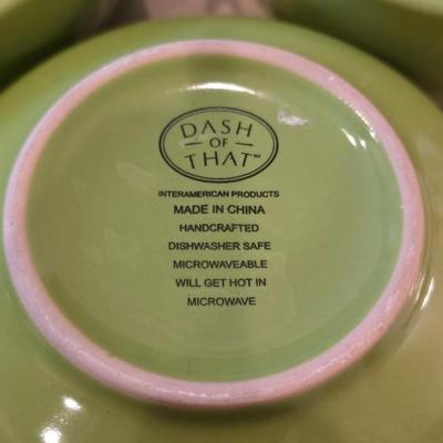 Green Dinnerware Set Mixed brands–