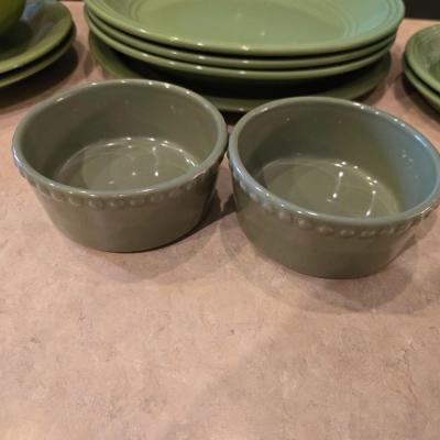 Green Dinnerware Set Mixed brands–
