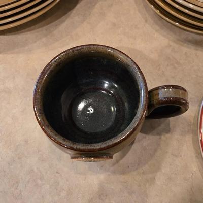 Assorted Stoneware & Ceramic Dish Lot – Plates, Bowls, and Mugs