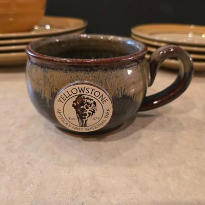 Assorted Stoneware & Ceramic Dish Lot – Plates, Bowls, and Mugs